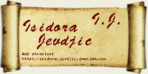 Isidora Jevđić vizit kartica